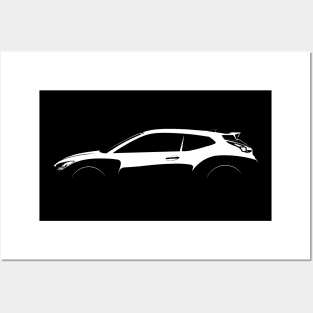 Hyundai Veloster N Silhouette Posters and Art